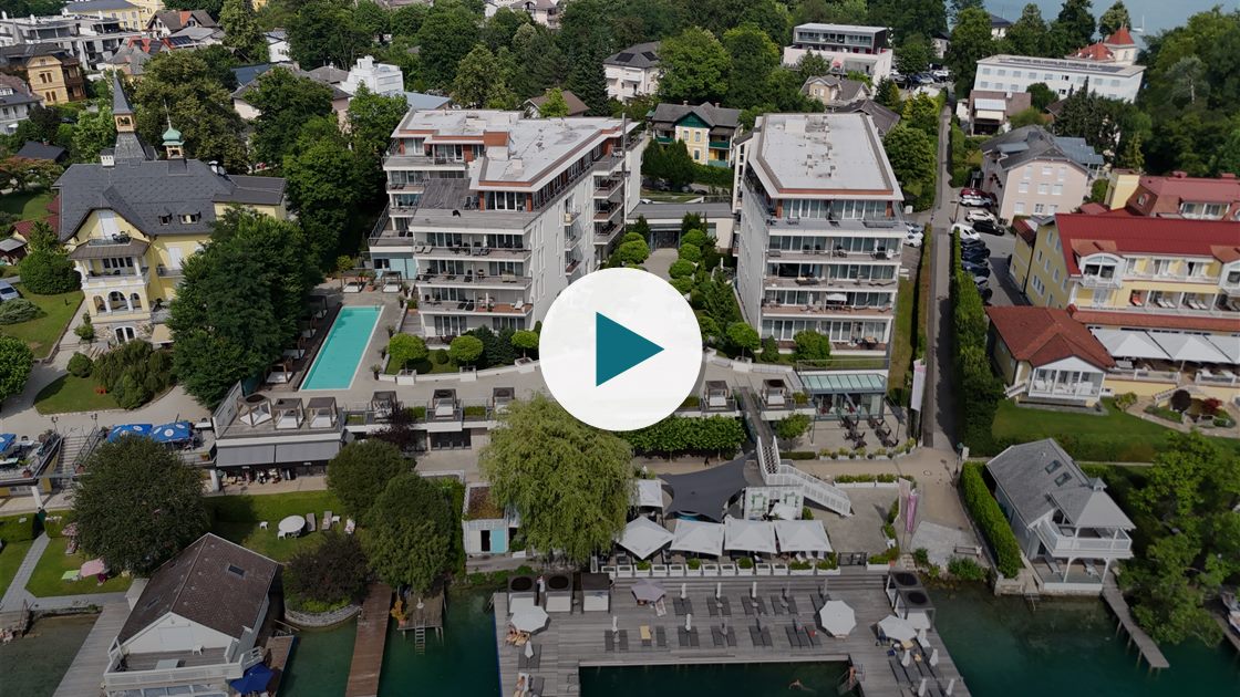 3D-Rundgang durchs Lake's, Luftaufnahme mit Play-Button